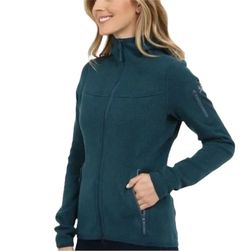 Arc'tery Covert Hoody Long Sleeve Full-Zip Fleece Hoodie Blue Marine Size Small - Picture 7 of 10